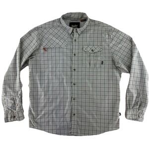 Howler Bros Button Up Vented Shirt Mens Large Hiking Outdoors Blue Plaid